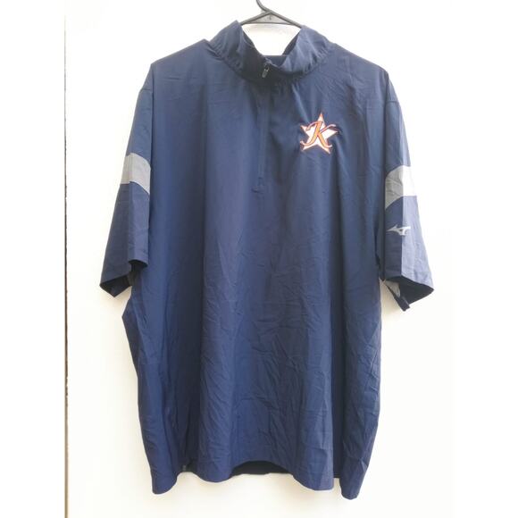 Mizuno Jacket Baseball Men’s Short Sleeve Navy Blue Size XL - Picture 1 of 6